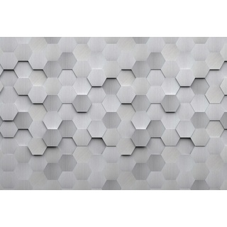 ARCHITECTS PAPER Fototapete "3D Look Comb" Tapeten Vlies, Wand, Schräge Gr. B/L: 4 m x 2,7 m, grau (grau, silber) Fototapeten 3D Tapeten