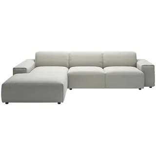 Pure Home Lifestyle Ecksofa 9125, Hellgrau, Kunststoff, 4-Sitzer, Ottomane links, L-Form, 300x189 cm, Goldenes M, Made in EU, Oeko-Tex® Standard 100, DGM-Emissionslabel, seitenverkehrt erhältlich, Hocker erhältlich, Wohnzimmer, Sofas & Couches, Wohnlandschaften, Ecksofas