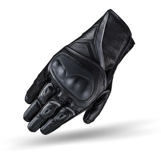 SHIMA SPARK 2.0 Motorradhandschuhe Herren | Touchscreen, Sommer, Sport Leder Handschuhe mit TPU Knöchelprotektor, Handflächen- und Fingerschieber, Verstärkte Handfläche (Schwarz, 4XL)