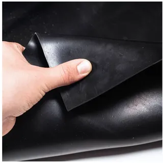 ANRO Gummimatte Glatt Bodenbelag SBR Gummi Antirutschmatte Gummiläufer, Einzelstück, 1-St., Ein Zuschnitt nach Ihrer Auswahl, Glatt schwarz 100 cm x 120 cm x 1 mm