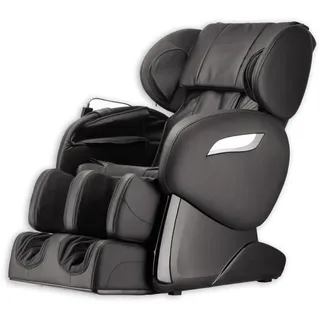 Luxus Massagesessel Shiatsu F2000 Leder schwarz Rollentechnik Massage Heizung