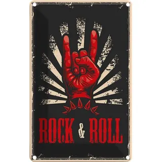 vianmo Blechschild 30x20 cm Rock & Roll Musik Keep Calm Yoga Deko Geschenk Metall Schild