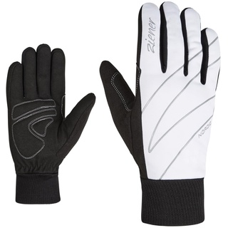 Ziener Damen UNICA Langlauf/Nordic/Crosscountry-Handschuhe | Soft-Shell Winddicht Atmungsaktiv, white, 7,5