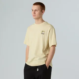 T-Shirt THE NORTH FACE "M CONNECTED RELAXED SS TEE -GRAPHIC", Herren, Gr. XL, beige (gravel), Obermaterial: 100% Baumwolle, Shirts T-Shirt, sportlicher Stil, mit Rundhalsausschnitt, relaxter Schnitt