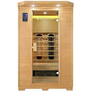 Artsauna Oslo mit Triplex-Heizsystem 2 Personen Hemlock Holz 120 x 100 cm