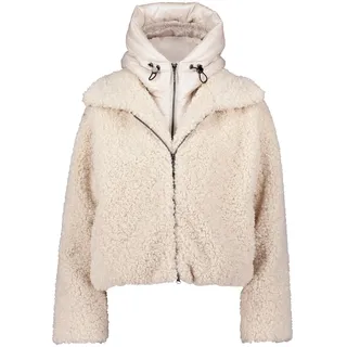 Amber & June Plüschjacke mit abnehmbarem Westenteil Beige/Grau 42