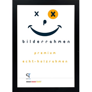Bilderrahmen 50x50 cm | Quadratisch | in Schwarz | Happy Frame Confetti | Acrylglas | Holzrahmen | Made in Germany