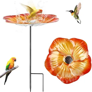 Vogeltränke und Futterstand, winterfest, Gusseisen, für Garten, multifunktional
