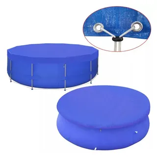vidaXL Poolabdeckung PE Rund blau 540 cm