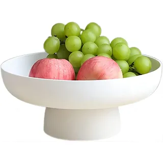 MASINIES Obstschalenhalter, rund, Obstschale, Dessertständer, Fußschale, WC-Schüssel, dekorativ, Gemüsekorb, Salat, Servierschale, Snacks, Tablett mit Boden (#4)