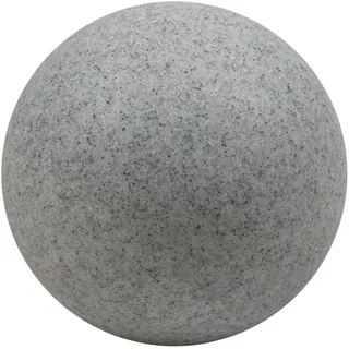 Heitronic Gartenleuchte Kugel Kunststoff 50 cm inkl. Erdspieß granit