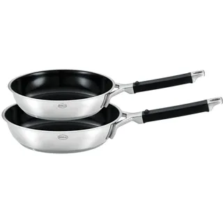 RÖSLE Bratpfanne Silence® Pro Bratpfannen-Set Keramik ProCeraPlus 2tlg. 24&28 cm silberfarben