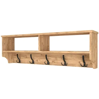 [en.casa] Wandgarderobe Åstorp 120 x 22 x 37 cm Eiche