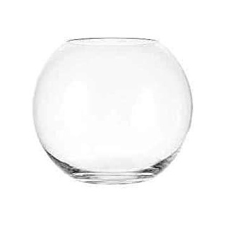 Übergroße Kugelvase Ø 25 cm klare Glaskugelvase Kristallglas Vase mundgeblasen Höhe ca. 21 cm Öffnung Oben ca.10 bis 12 cm
