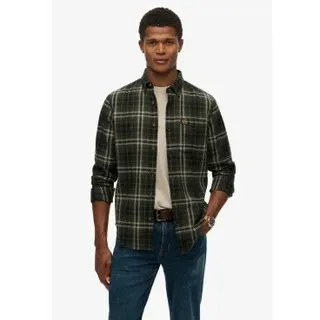 Superdry für Herren. M4011047A Grünes Holzfällerhemd (M), Lässig, Baumwolle, Langarm