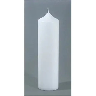 Stumpenkerze 30 x 8 cm weiß - 4717 - Kerzenrohling 300/80 mm - Kerze rund 30x8 -Kaminkerze - Kerze zur Hochzeit- Brautkerze zum verzieren und basteln