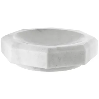 Casa Padrino Designer Marmor Schale Weiß 25 x 25 x H. 7 cm - Luxus Qualität