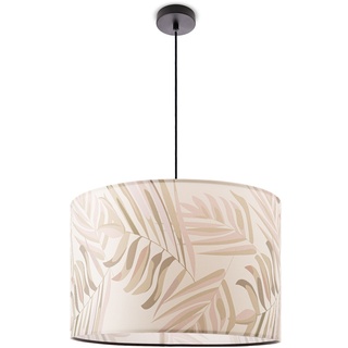 Pendelleuchte PACO HOME "Kuba 126" Lampen Gr. 1 flammig, Ø 45,5 cm Höhe: 27 cm, schwarz Pendelleuchten und Hängeleuchten Lampenschirm Esstisch Hängelampe Wohnzimmer Kinderzimmer Palme