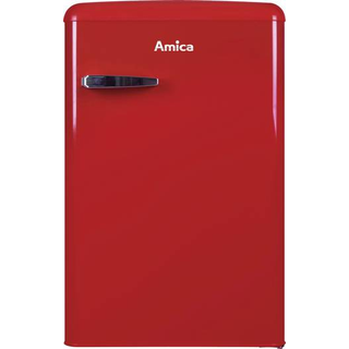 Amica KS 15610 R Retro-Kühlschrank (108 l, 860 mm hoch, Rot) 