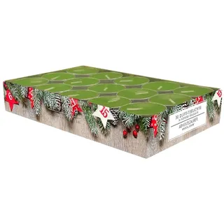 30er Pack Duft Teelichter ADVENTSZAUBER rot D. 3,5cm Pajoma