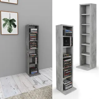 Vicco Bücherregal 40 x 20 x 180 cm Beton