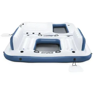 BESTWAY Badeinsel Poolparty 280 x 200 cm Blau/Weiß