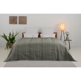 OTTO home Toscana Bettüberwurf 140 x 210 cm Grün/Schwarz