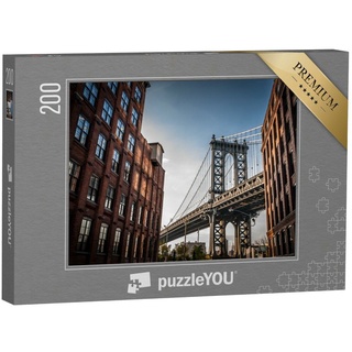 puzzleYOU Puzzle Manhattan-Brücke, Sommer in New York, 200 Puzzleteile, puzzleYOU-Kollektionen New York
