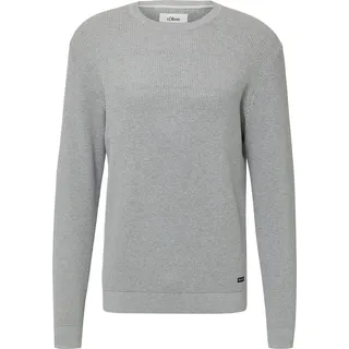 s.Oliver Strukturmix-Pullover aus reiner Baumwolle - grau - XXL