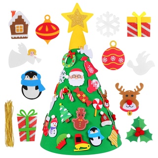 29 Stück Filz Weihnachtsbaum hängend für Kinder DIY Home Party Dekoration