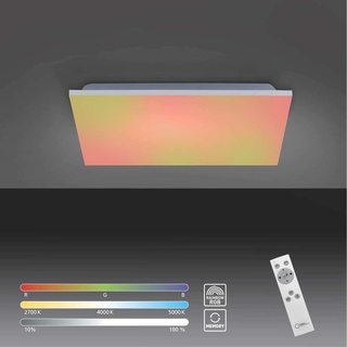 LeuchtenDirekt LED Deckenleuchte YUKON 45x45cm RGB Dreamcolor Farbwechsel, dimmbar Fernbedienung weiß Wohnräume, z.B. Wohnzimmer, Esszimmer, Schl...