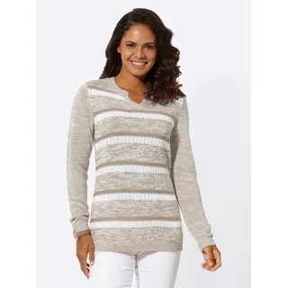 Casual Looks Strickpullover Mustermix Braun 50