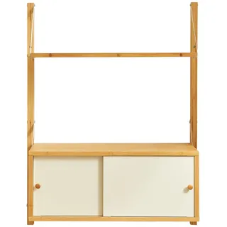 [en.casa] Wandregal Tingvoll 85 x 65 x 34 cm Beige