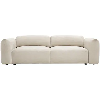 4-Sitzer Schlafsofa mit Stauraum in beigeem Samt Chenille Stoff SWELL