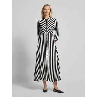 Hemdblusenkleid aus Viskose mit Knopfleiste, Black, S