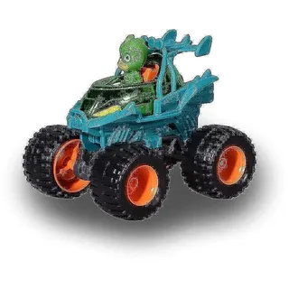 Dickie Toys PJ Masks Single Pack Gecko Mega Wheelz, inkl. Gecko-Figur, große Reifen, 1:64, 9 cm