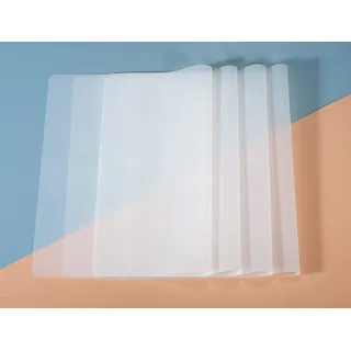 4 Stücke Silikon Platzsets,Einfarbig Tisch-Set,Rutschfestes Waschbares Tischset,Hitzebeständig Tischset,40 x 30 cm Matt Transparent