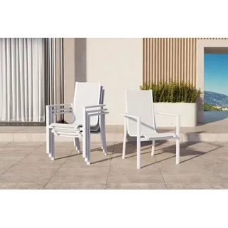 OUTFLEXX Gartenstuhl Glasgow weiß