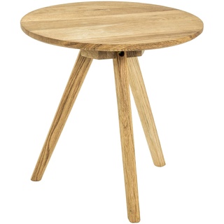 HAKU Möbel Beistelltisch, Massivholz, eiche, Ø 40 x H 40 cm