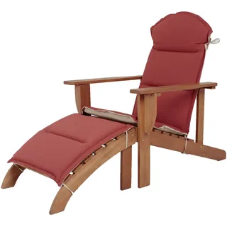 Garden Pleasure Adirondack Chair HARPER Gartensessel 70 x 93 x 142 cm beige/rot 1 St.