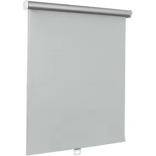 Print Cycero packaging Springrollo Thermo - Mittelzugrollo - Sonnenschutz, Sichtschutz, Blendschutz - 180 x 180 cm hellgrau - Schnapprollo - Verdunkelungsrollo - Stoff Rollo - Thermorollo