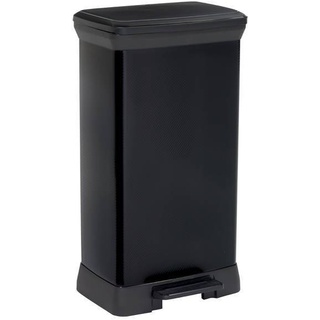 CURVER  Mülleimer Deco Bin Metallics, schwarz, aus Kunststoff, geruchssicher, 50 Liter (Rabatt für Stammkunden 3%)