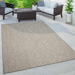 Paco Home - Outdoor Teppich Modern Einfarbig Wetterfest Pflegeleicht Für Garten & Balkon 60x100 Cm, Grau