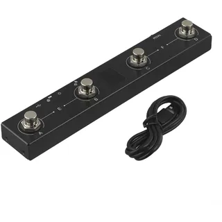 Für M-VAVE Chocolate BT Für MIDI Fußschalter Controller Kabellos 4 Tasten Pedal Wiederaufladbar USB Für CubeSuite App Metall Gehäuse Tragbar Für Musiker