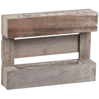 UNUS GARDEN Blumenkasten Paletten Pflanzkasten (1 St., grau, 30,5 x 40 x 7,5 cm), Pflanzkasten Pflanzgefäß Kräutergarten Wanddekoration aus Holz grau 8 cm x 30 cm x 40 cm