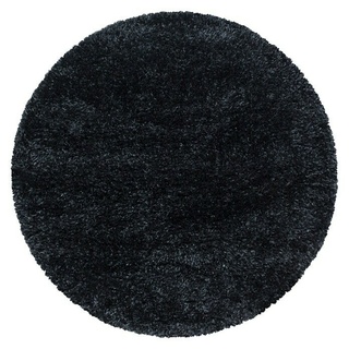 Hochflorteppich Brilliant 4200  (Schwarz, Durchmesser: 200 cm, 100% Polyester)