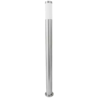 Grafner Sockelleuchte Wegleuchte Edelstahl WL10190 Gartenlampe 110 cm, für LED leuchtmittel geeignet silberfarben