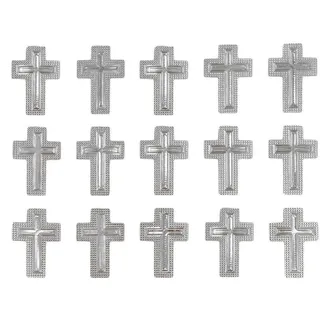 Oblique Unique Kreuz Sticker Aufkleber Set Silber Taufe Kommunion Konfirmation Hochzeit Deko