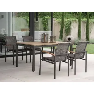 Stern Lucy Gartenmöbel Set Teak Größe M, Tisch 160x90cm und 4 Sessel