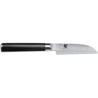 KAI Shun Classic japanisches Gemüsemesser 9 cm Klingenlänge - Damastmesser 32 Lagen VG MAX Kern - 61 (±1) HRC - Pakkaholzgriff - Made in Japan - Allzweckmesser geschmiedet